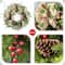Glitzhome® 24" Cypress Leaves & Pinecone Wreath with Ribbon & Bow